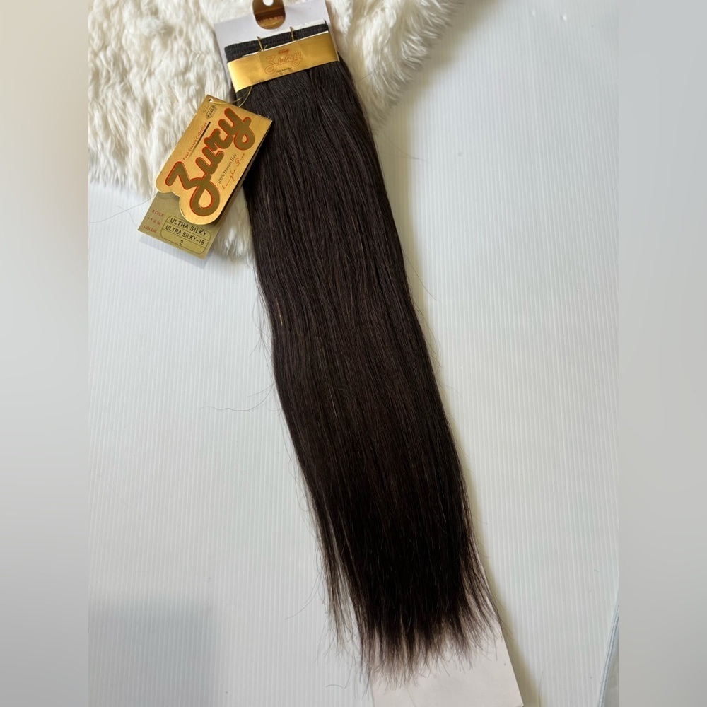 Ultra Silky #2 Dark Brown‎ 100% Human hair Extensions in Straight hair 18in